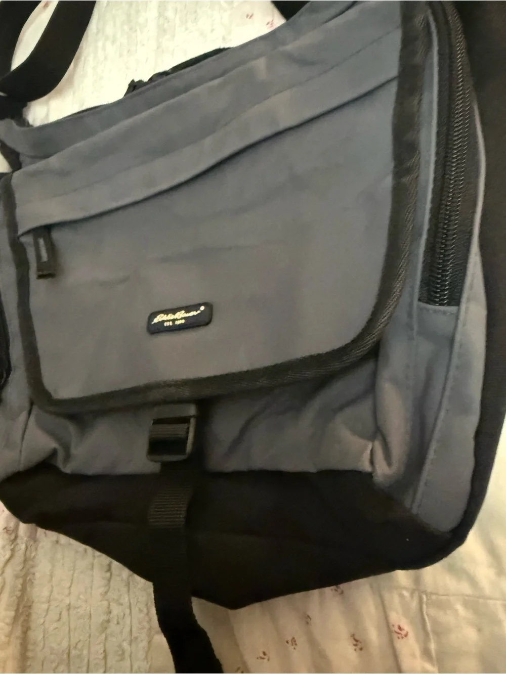 Eddie Bauer Slate Gray Messenger Crossbody Bag